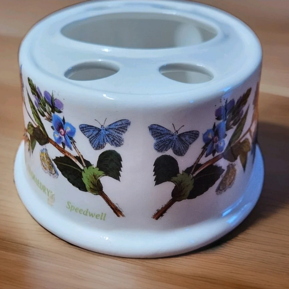 VTG Portmeirion Botanic Garden Toothbrush Holder Veronica Chamaedrys -Speedwell